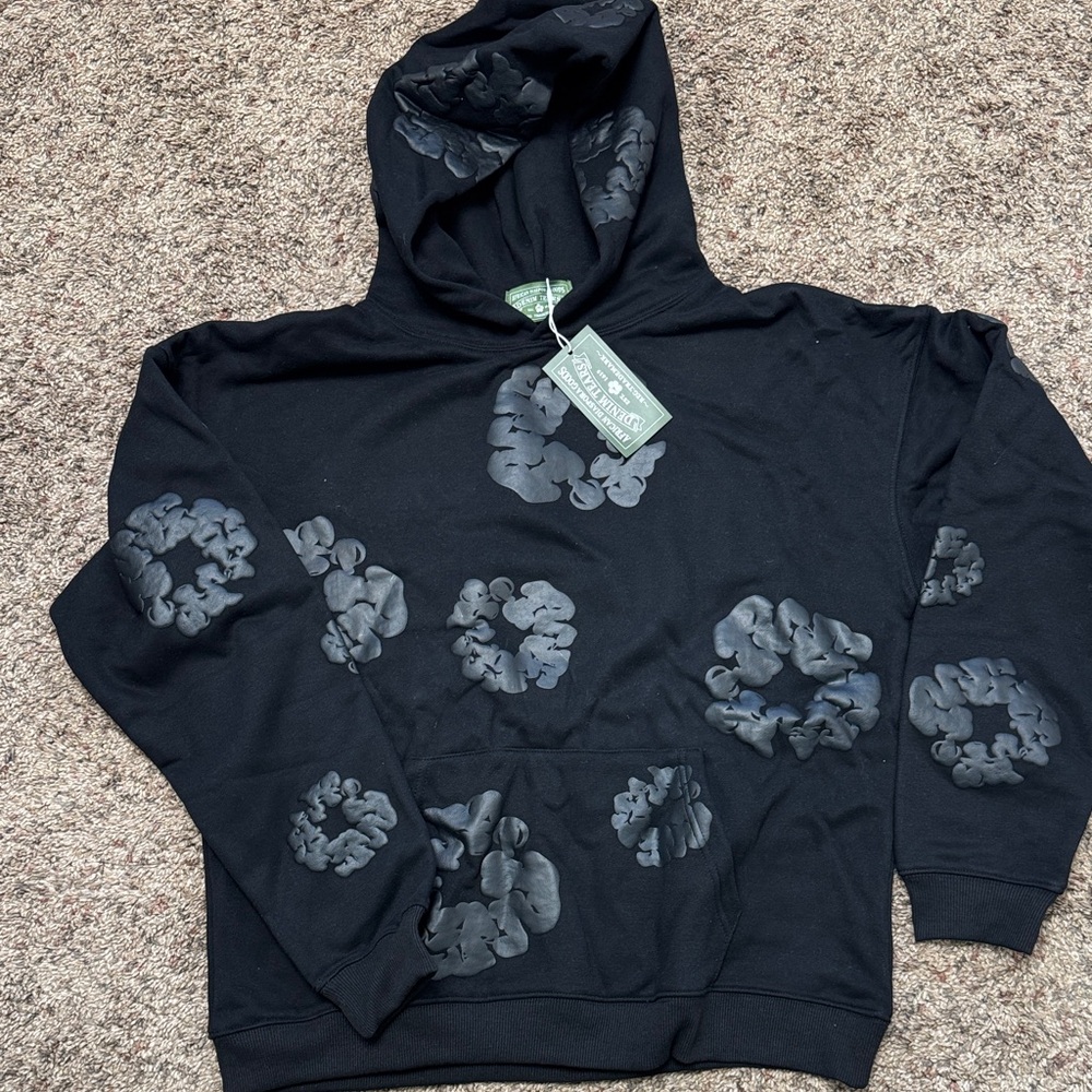 Trendy Boutique Midnight Black Patterned Hoodie